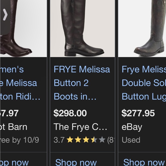 Frye Melissa Button 2 Black Leather Boots size 10 - Picture 3 of 12